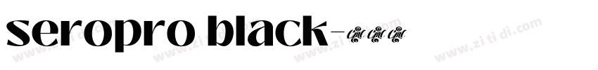 seropro black字体转换